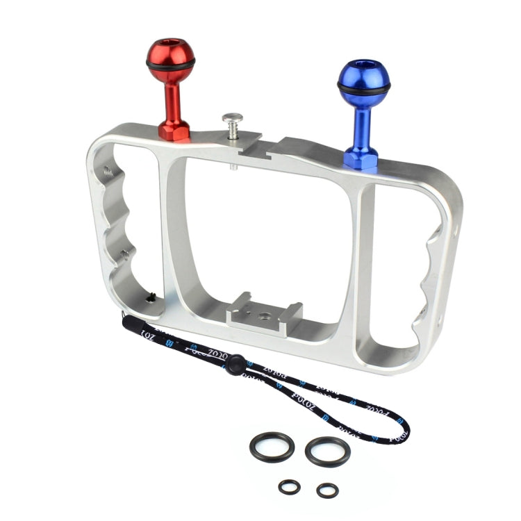 PULUZ Dual Handheld Diving Light Arm CNC Aluminum Mount with Lanyard for GoPro, Insta360, DJI and Other Action Cameras, Light Arm Mount/B, Light Arm Mount/S